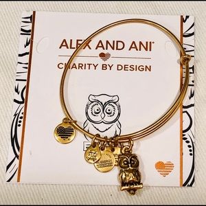 Alex And Ani Owl Gold Bracelet NWOT retails $28